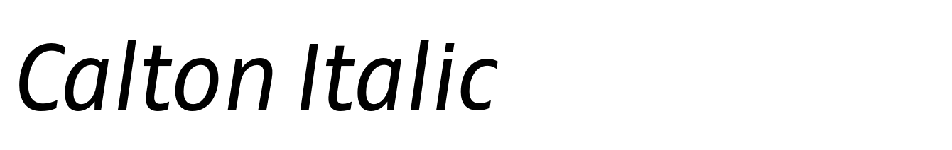 Calton Italic